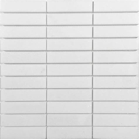 white subway tile stacked