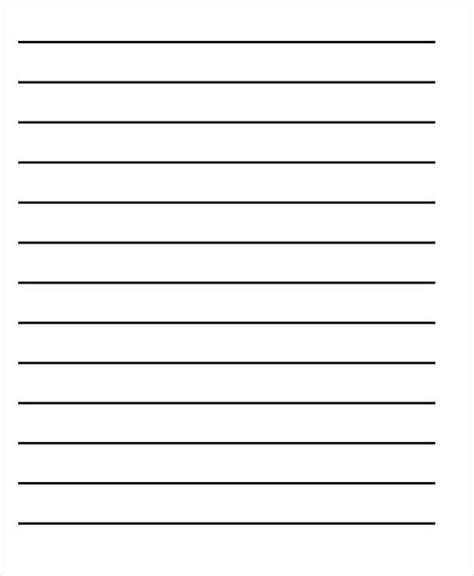 Wide Lined Paper Printable Free