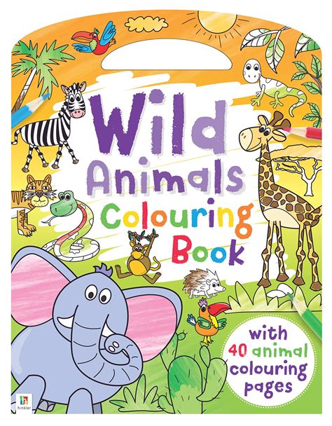 wild animals colouring book