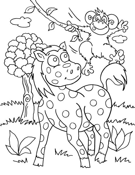 wild animals colouring pictures