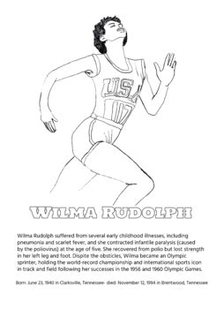 wilma rudolph coloring pages