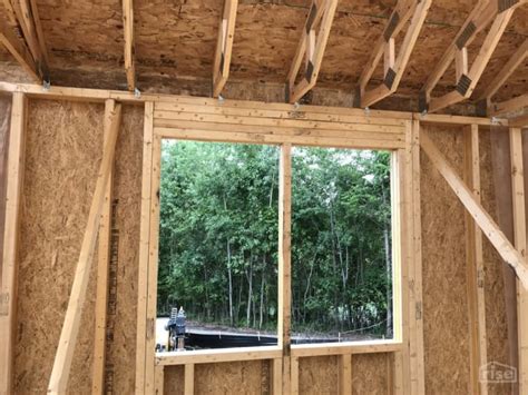 windows between studs