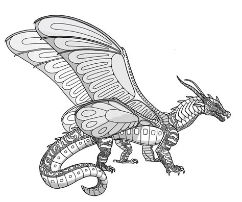 wings of fire hybrid coloring pages