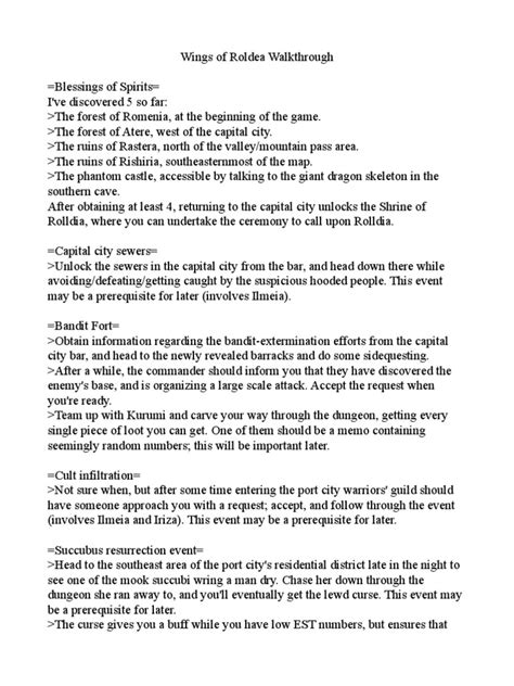 Wings Of Roldea Walkthrough