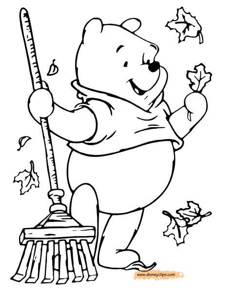 winnie the pooh fall coloring pages