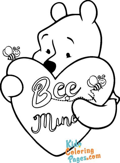 winnie the pooh valentines day coloring pages