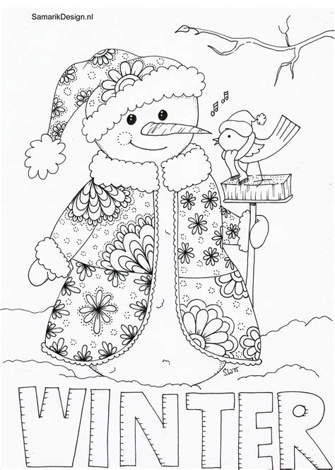 winter coloring pages adult