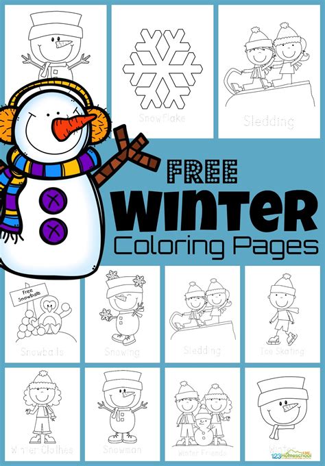 winter coloring pages pdf