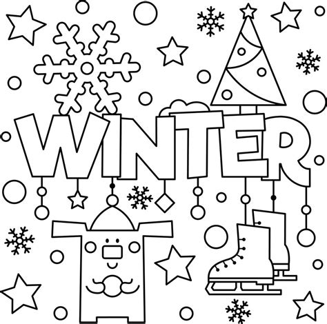 winter coloring sheets pdf