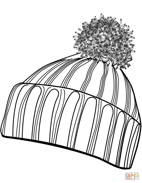 winter hat coloring pages