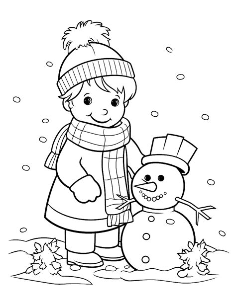 winter pictures to color
