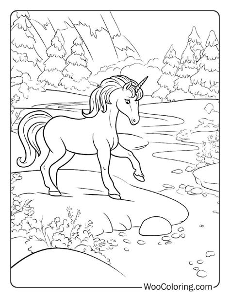 winter unicorn coloring pages