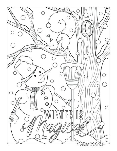 winter wonderland coloring pages for adults