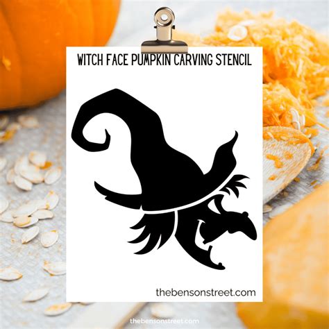 witch stencil for pumpkin