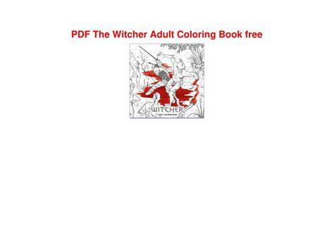 witcher coloring book pdf