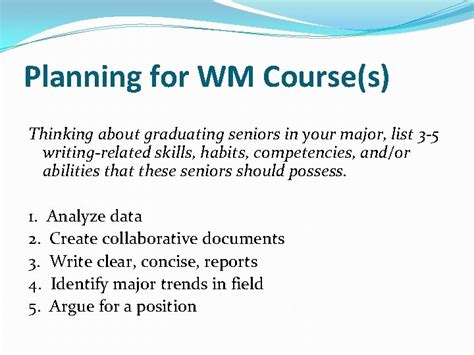 Wm Course Catalog