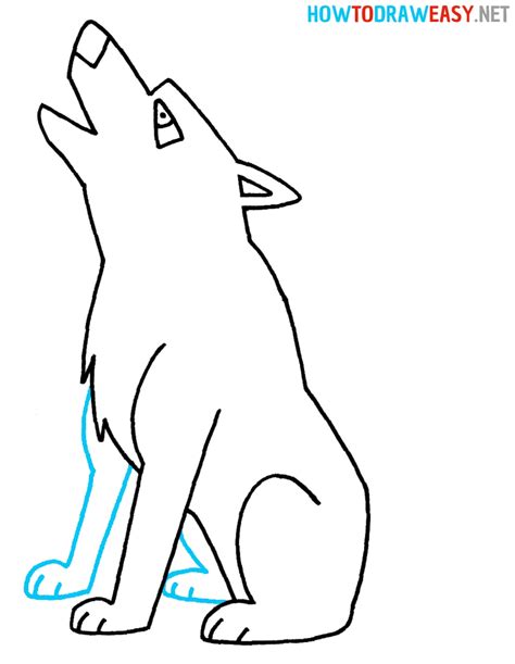 wolf drawing easy colored