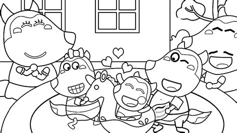 wolfoo family coloring pages