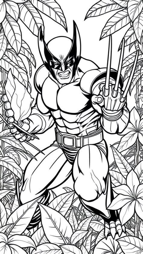 wolverine coloring sheets