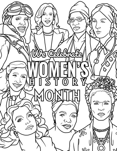 women's history month coloring pages