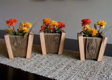 wooden flower pot