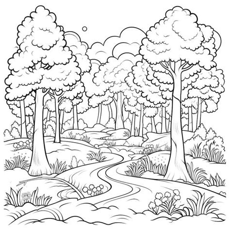 woods coloring pages