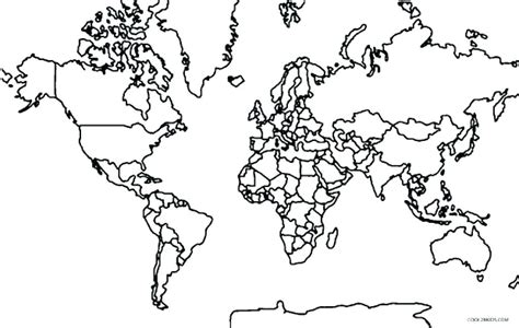 world map coloring page