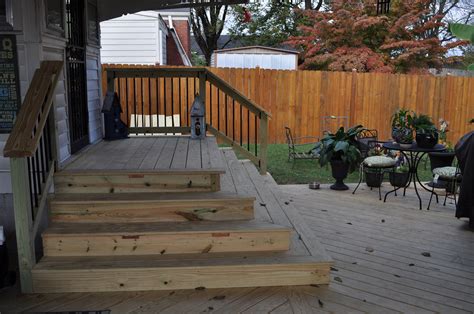 wrap around stairs deck