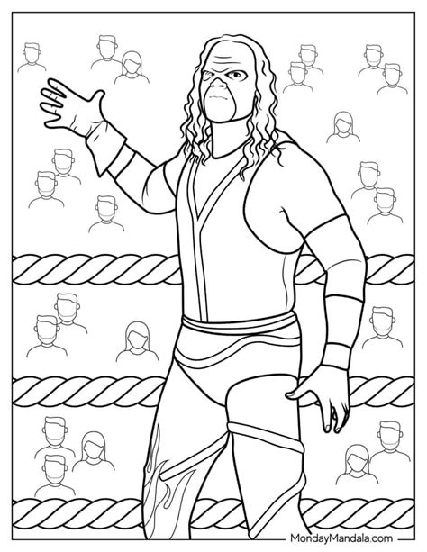 wrestler coloring pages