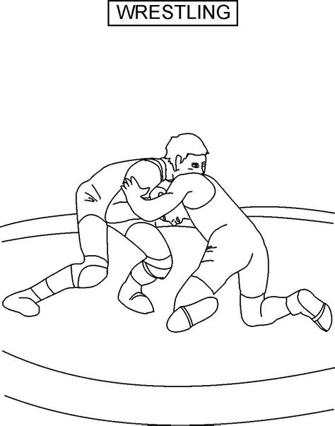 wrestling coloring pages