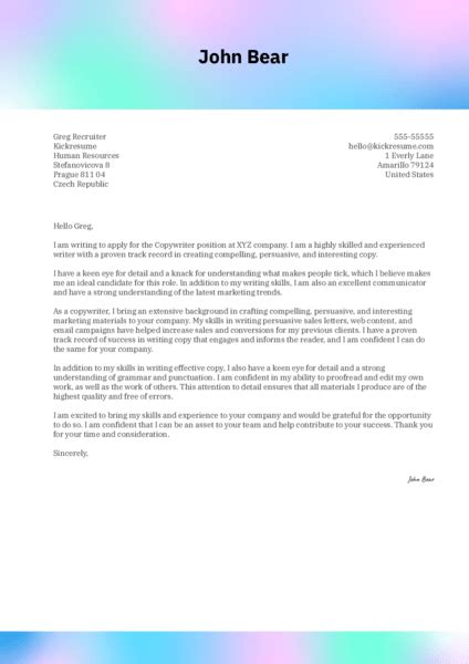 write a cover letter with ai