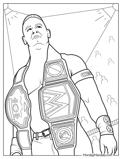 wwe coloring pages online