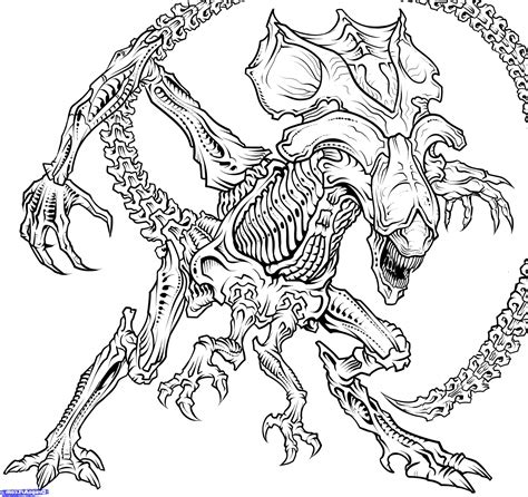 xenomorph coloring pages