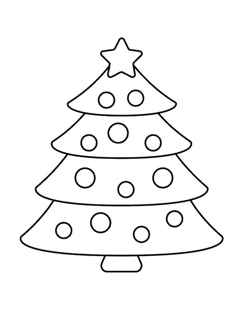 xmas tree coloring page