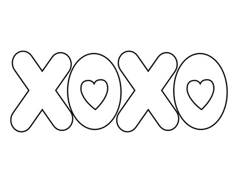 xoxo coloring pages