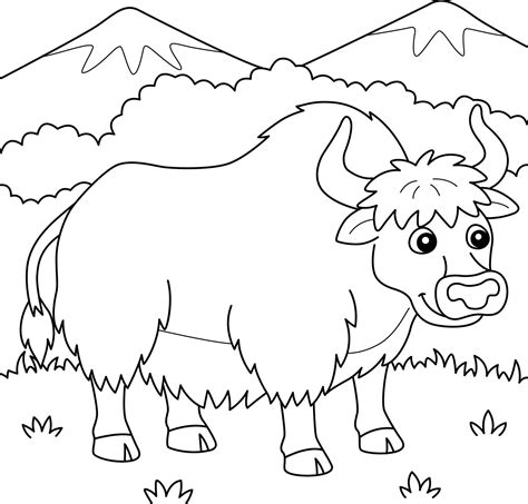 yak coloring pages