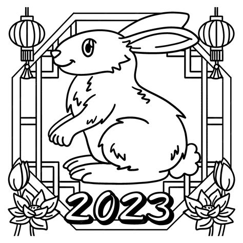 year of the rabbit coloring pages