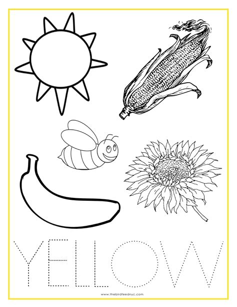 yellow coloring pages