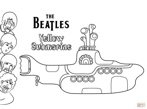 yellow submarine coloring pages