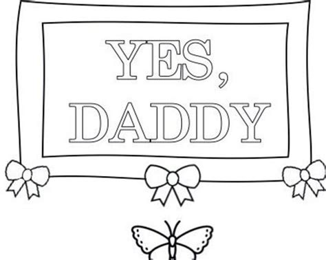 yes daddy coloring pages