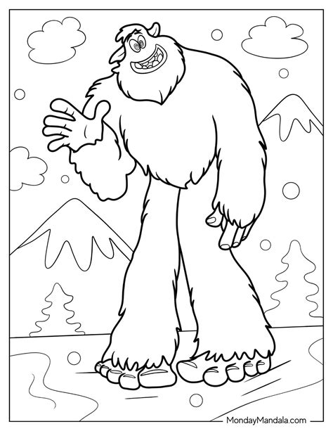 yeti coloring pages