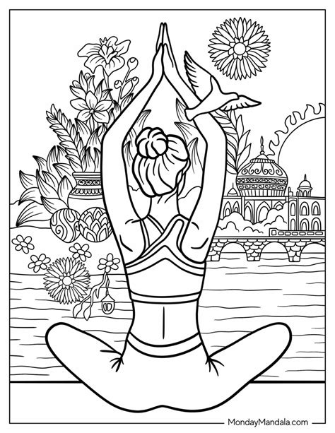 yoga coloring pages