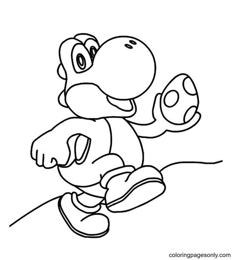 yoshi egg coloring pages