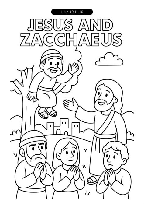 zacchaeus coloring page