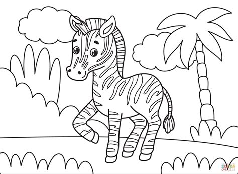 zebra color drawing
