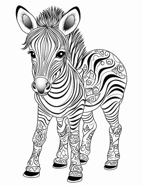zebra coloring pages for adults