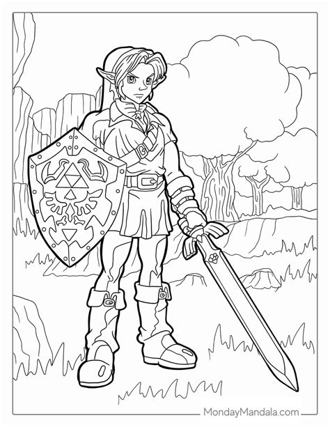 zelda colouring pages