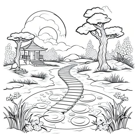 zen garden coloring book