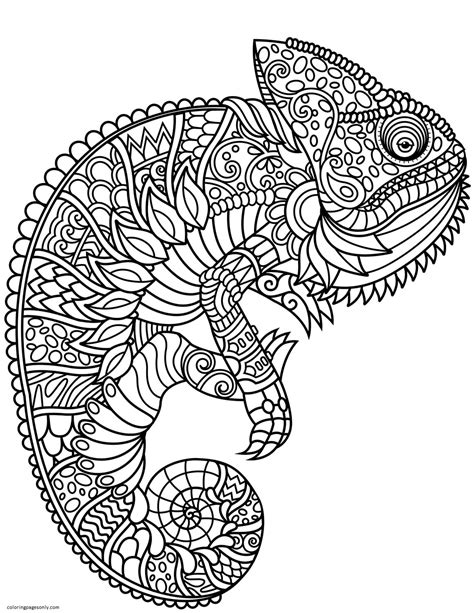 zentangle animal coloring pages