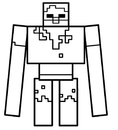 zombie minecraft coloring pages